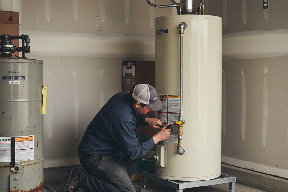 Water heater and shutoff valve replacement in Mountainville